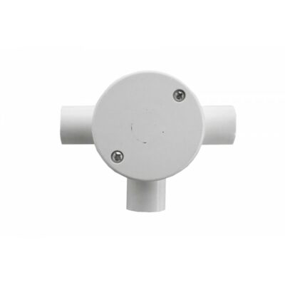 PVC JUNCTION BOX 20MM ANGLE WAY WHITE DD-Arihant Electricals-(1000368)