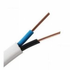 1MMX 2 CORE FLEXIBLE CABLE WHITE -RR KABEL-(10000273)