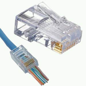 CAT-5 CABLE PLUG 6PIN 2C CLEAR-B&G-(1000881) for sale