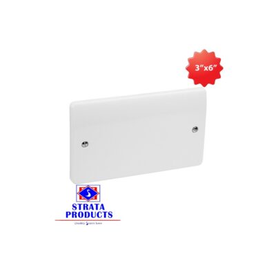 BLANK PLATE COVER PVC WHITE 6X3 (SQUARE) PRESTO-(1000607)