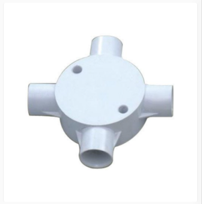 PVC JUNCTION BOX 20MM ANGLE WAY WHITE DD-Arihant Electricals-(1000368)