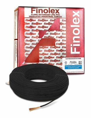 1MM PANEL WIRES (FLEXIBLE CABLE) BLACK COPPER PLUS-Finolex-(1000328)