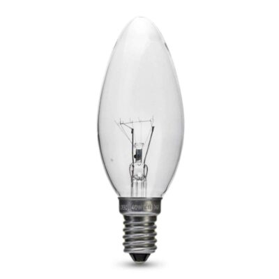 BULB 25W E14 CANDLE CLEAR TIP LITEX for sale