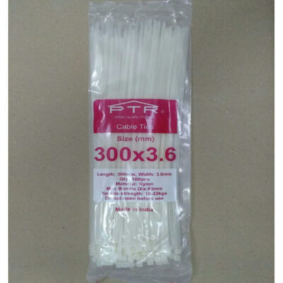 CABLE TIE 300X3.6 WHITE GIFFEX TAIWAN-PTR-(1704)