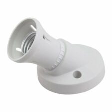 LAMP HOLDER E-27 WHITE WALL ANGLE ADMORE NV625-(1001396)