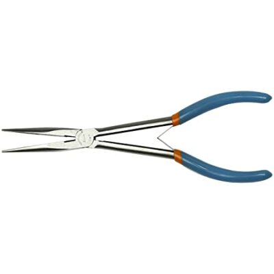 180mm Long nose pliers with plastic handles classic line.