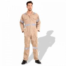Prime Captain, Twill Cotton Coverall with Reflective Tape