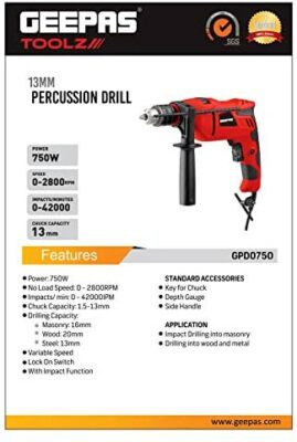 GEEPAS 700W PERCUSSION DRILL GPD-0750