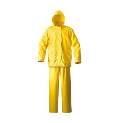 RAIN SUIT PVC/ POLYESTER MATERIAL -Yellow