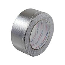 Fiber-Glass Reinforced Aluminum foil Tape, 2 inch 82ft Professional Grade Adhesive Silver Duct Tape Roll for Pipe Sealing, HVAC, Metal Repair, Patching Hot Cold Air Ducts, Heat Insulation