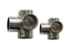 PIPE CONNECTOR 4 WAY ELBOW CHROME FINISH 20MM