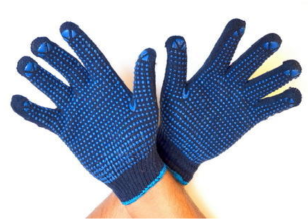 Dotted Gloves, Double Dotted Hand Gloves B/B Frontier