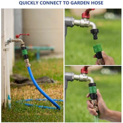 GARDEN HOSE SPRINKLER NOZZLE SET WITH ADAPTER MALE CONNECTORS