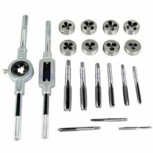 Tap set-20 Pieces Metric Tap and Die Set Carbon Steel Thread Tool M3 to M12 Storage Case