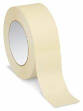 Masking Tape 24mmx 20 Meters (Pack of 2) of Multi-Use, Easy Tear Tape. Great for Carpenter Labeling, Painting, Packing and More. Adhesive Leaves No Residue. (2 Rolls)