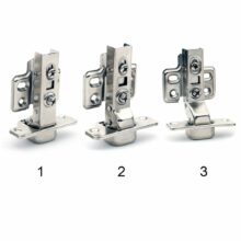 CABINET HINGES FOUR HOLE HALF OVERLAY 35MM