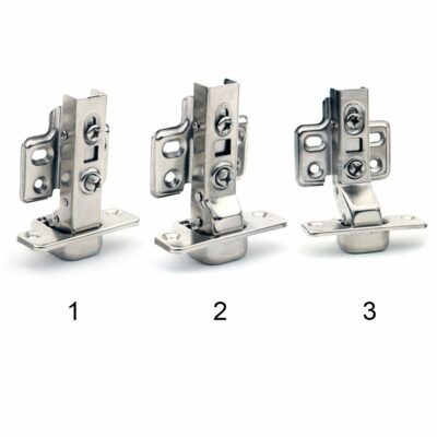 CABINET HINGES FOUR HOLE HALF OVERLAY 35MM
