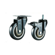 Black Castor wheels|Round Trolley Caster Wheels, For Industrial