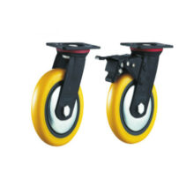Yellow Castor wheels|Round Trolley Caster Wheels, For Industrial