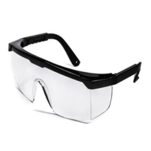 Saftey Glass Clear -Safety  Cover2 Safety Glasses, Clear Lens, Black Temple