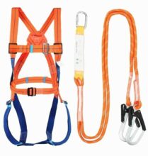 Full Body Safety Harness Belt with Shock Absorber, For Fall Protection, Size: Standard