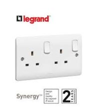 LEGRAND 13A DOUBLE SWITCH SOCKET SYNERGY WHITE