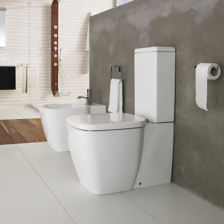 GALA CLOSE COUPLED WC SUITE 66* 35CM WITH P TRAP & FIXING KIT 18180