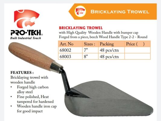 PROTECH – BRICKLAYING TROWEL WOOD HANDLE