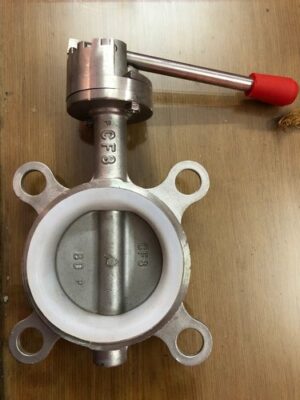 AMS CAST IRON BUTTERFLY VALVE WITH SS DISC 8″ SS-304 ANSI-150