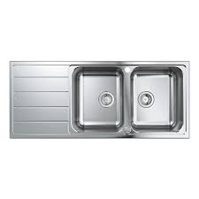 GROHE K500 STAINLESS STEEL DOUBLE SINK WITH DRAINER – SPACE, DEPTH AND GREAT DURABILITY