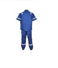 COVERALL-2PCS SET-SHORT SLEEVES-BLUE COLOR-2X-LARGE (1X40) CA-2XL