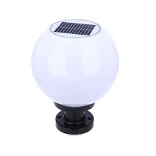Plastic Solar Powered LED Ball Lamp Waterproof Paths Lights, Shape: Round, 5 W and Below
