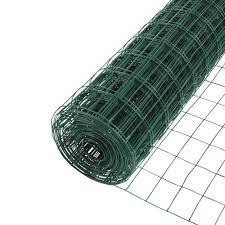 Robustline PVC Coated Garden Fence, 12 Feet Length x 3 Feet Width, 1/2 Inch Mesh Size,Green