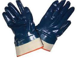 SS & WW Nitrile Dipped With Full Canvas Cuff Hand Gloves Pack of 1 Pair Nitrile Safety Gloves (2)