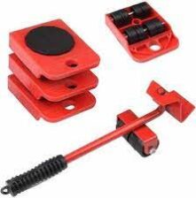 Furniture Lifting , Mover Rollers, Heavy Appliance Lifting Movers Furniture Move Tools Set (Red)