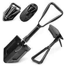 Mini Foldable Trenching Shovel Black