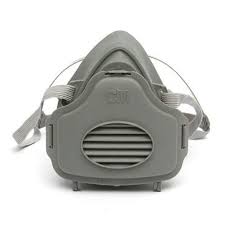 3M Half Face Respirator Mask Grey/White