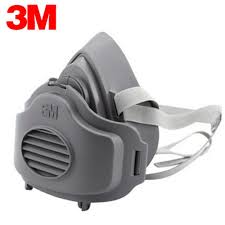 3M Half Face Respirator Mask Grey/White