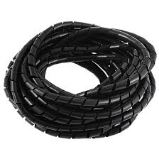 UHcom Cable Spiral Wrap Wire Spiral Wrapping Bands ,10 Mtrs, Black Uhcom-KS19