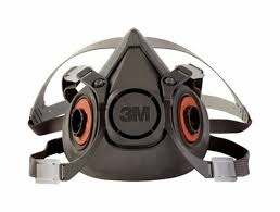 3M Half Face Mask Reusable Respirator,Large, Grey,6300