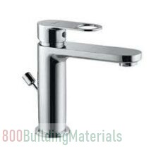 JAQUAR Single Lever Basin Mixer without Popup Waste with 450mm long braided hoses