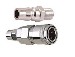 Euphony Pneumatic Quick Coupler Connector Socket Fittings Set, 1/4 inch (Silver)