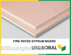 USG Boral 6 Feet Or 8 Feet Fired Resistant Gypsum Board, American Standards, Thickness: 12.5 mm & 15 mm
