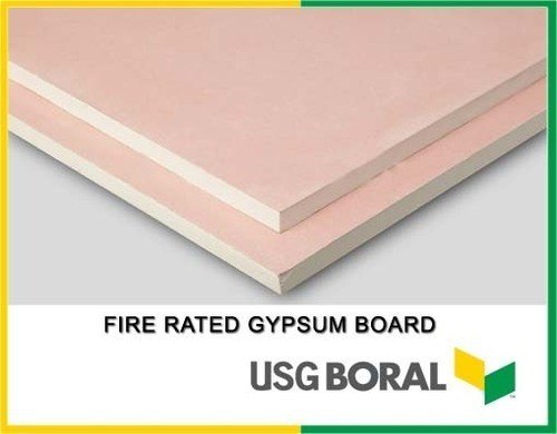 USG Boral 6 Feet Or 8 Feet Fired Resistant Gypsum Board, American Standards, Thickness: 12.5 mm & 15 mm
