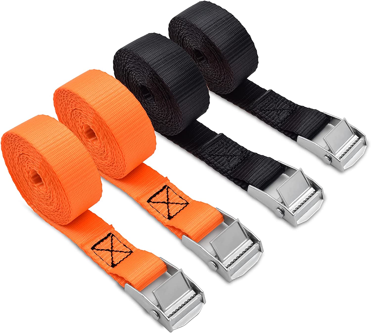 Acelane Lashing Straps 10′ x 1” Cam Buckle Tie Down Straps Heavy Duty Up to 800lbs for Cargo, Luggage, Bicycles, Motorcycles, Kayaks, Surfboards, Fur