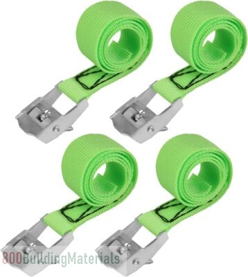 Yinpecly 0.5Mx25mm Cam Buckle Tie Down Lashing Strap Polypropylene, for Moving Cargo Straps Camping Outdoor Luggage Green Tone 4pcs