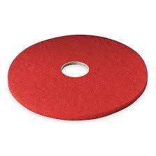 Buffing Pad: Red, 16 in Floor Pad Size, 175 to 600 rpm, Non-Woven Polyester Fiber, 5 PK