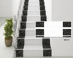 Porcelain Tizo Black and White Steps Tile, Matte