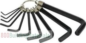 Stanley Black & Silver Hexagon Key Set | Ideal for automotive, household & industrial applications| Chrome Vanadium Construction| STMT69213-8