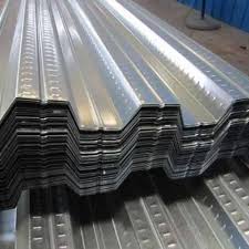 White Mild Steel GI Coated Decking Sheet, Thickness of Sheet: 0.50 mm